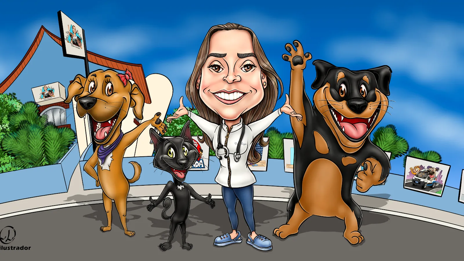 Cães e gatos bem cuidados